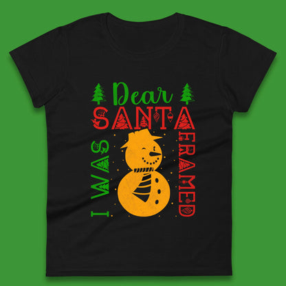 snowman christmas womens top