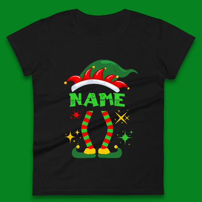 Personalised Elf Christmas Womens T-Shirt