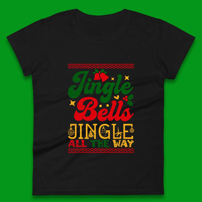 jingle bell christmas womens t shirt