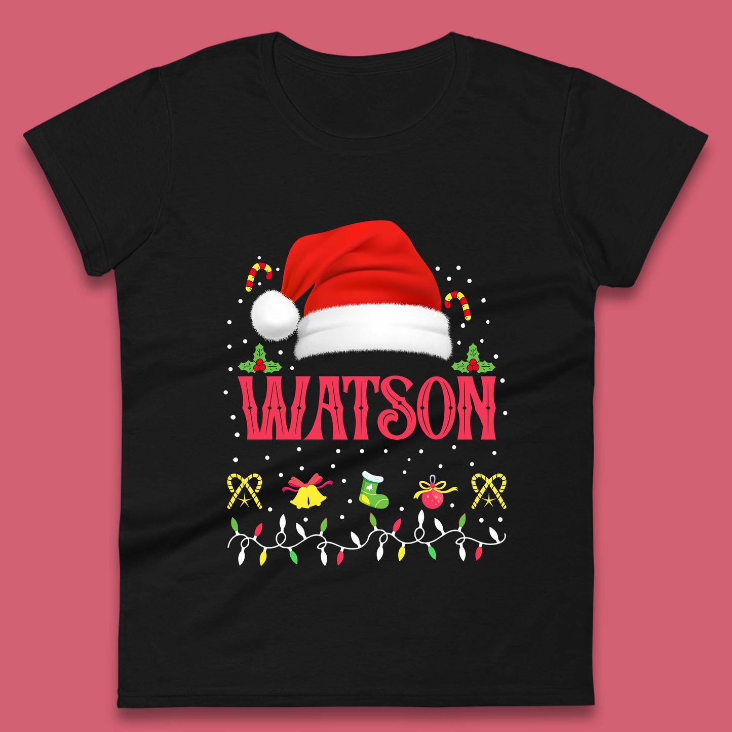 christmas santa claus hat womens t shirt