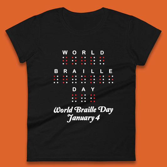 World Braille Day Womens T-Shirt