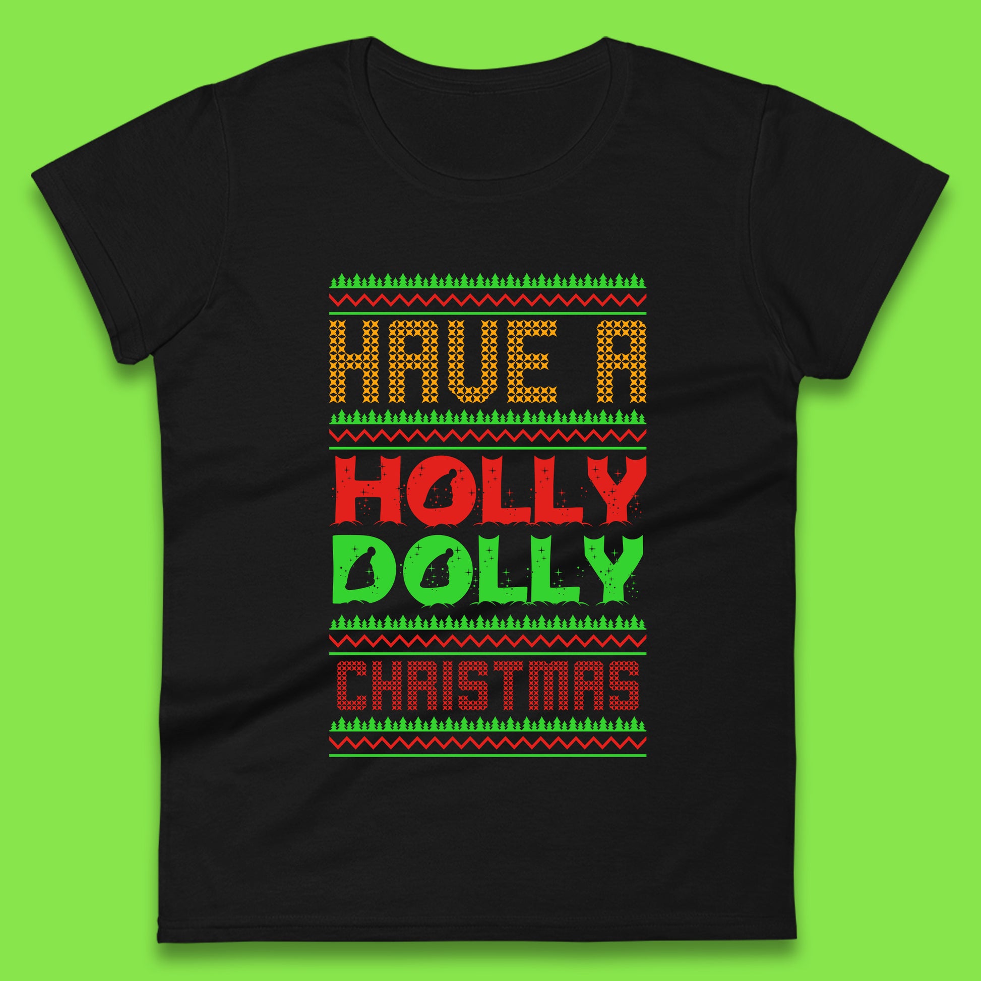 holly dolly christmas womens top