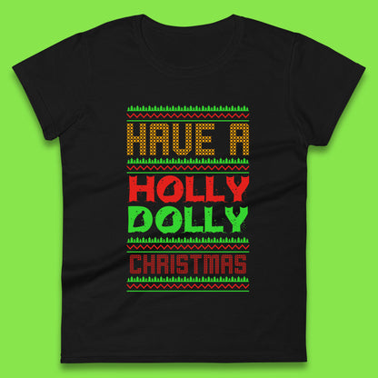 holly dolly christmas womens top