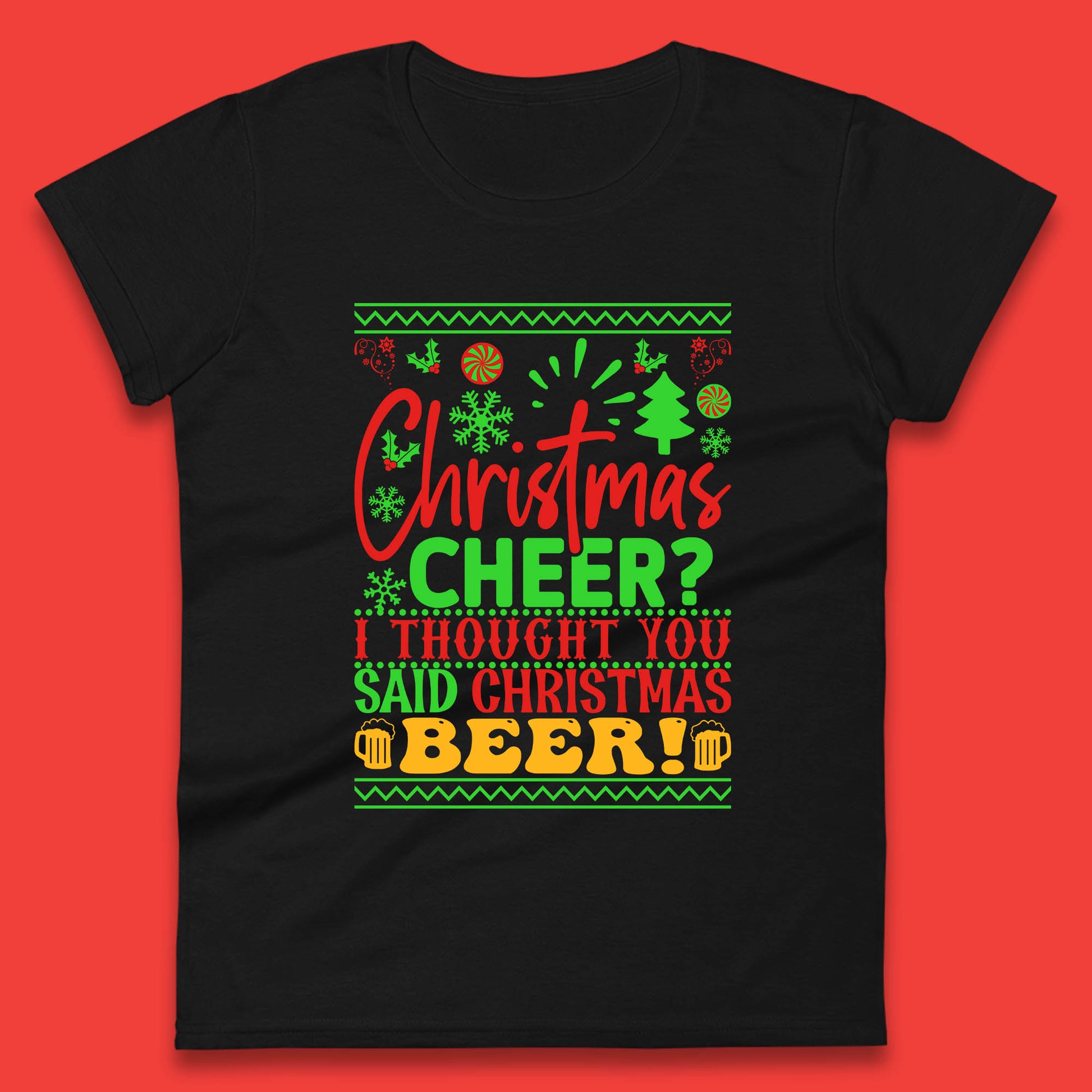 christmas cheer womens t shirt