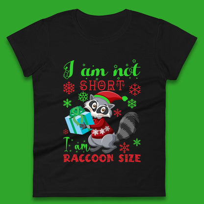 Raccoon Christmas Womens T-Shirt