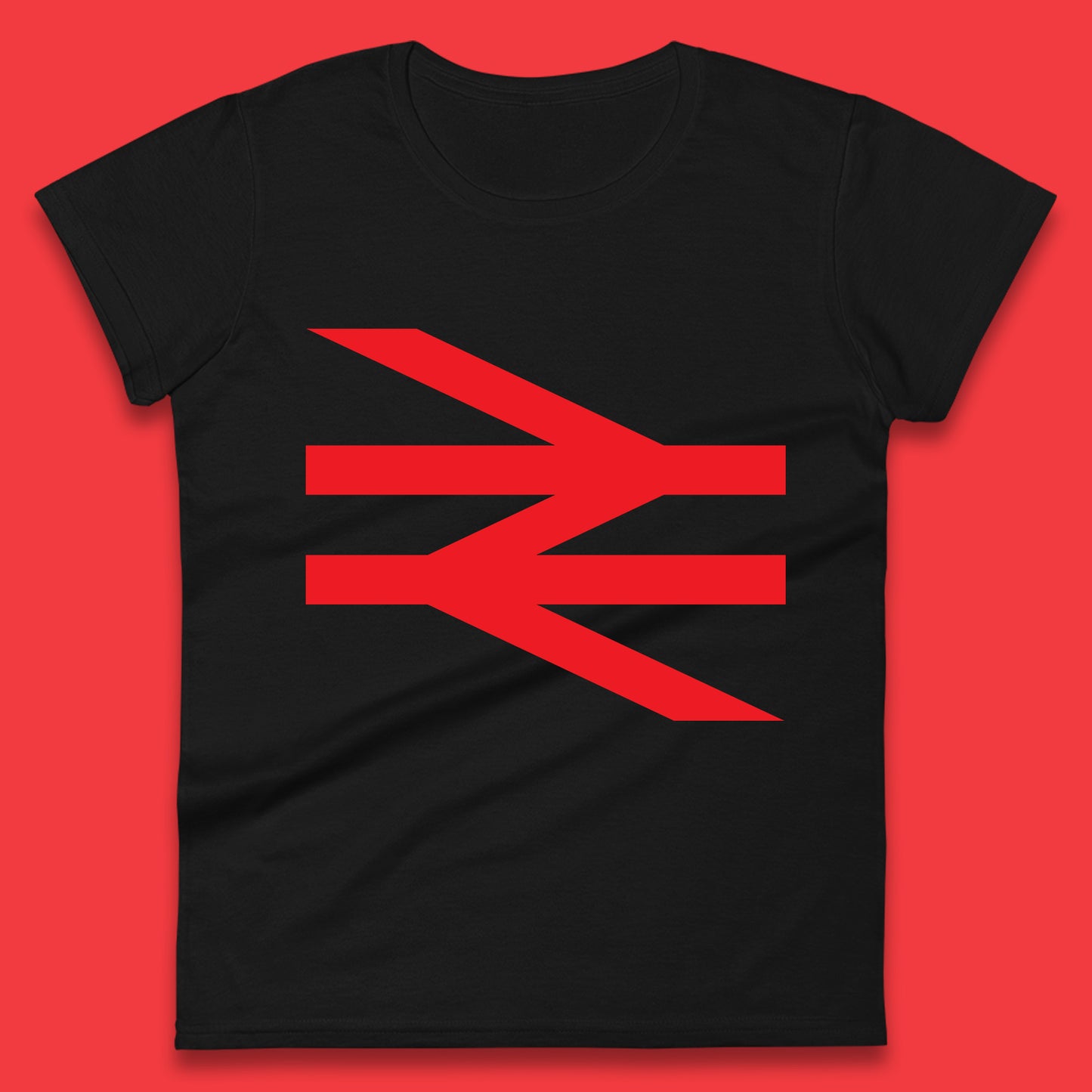 British Rail Union Jack Logo Trains Trainspotter Train Nationalisation Britain Uk Labour Politics Womens Tee Top