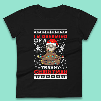 sloth christmas womens t shirt