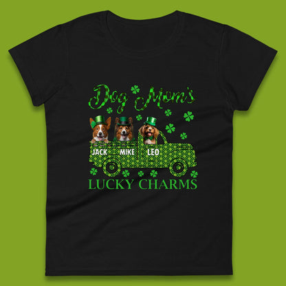 Personalised Dog Mom's Lucky Charms Womens T-Shirt
