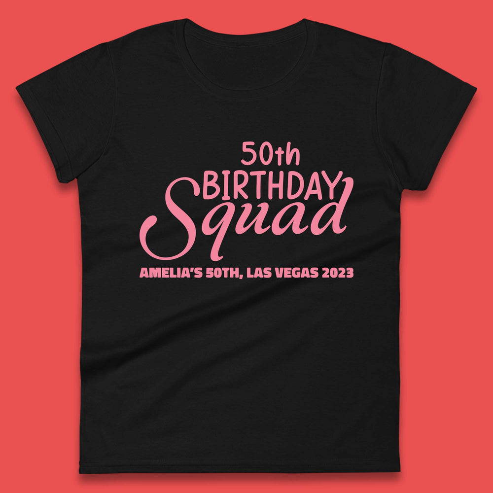 Personalised Birthday Squad Custom Birthday Year Your Name City And Year Birthday Party Womens Tee Top
