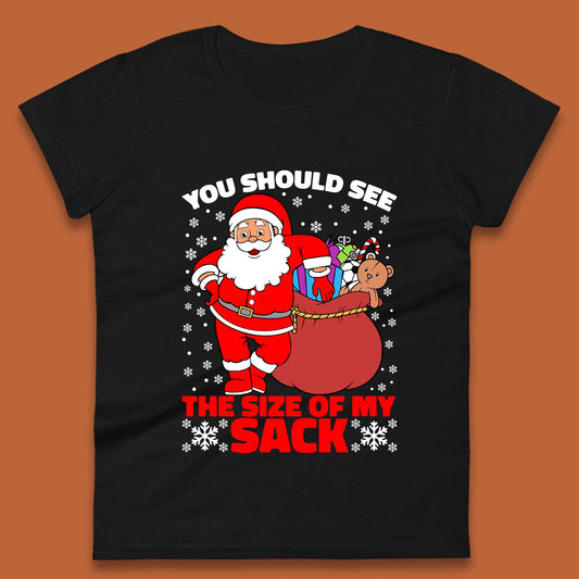 santa sack womens t shirt