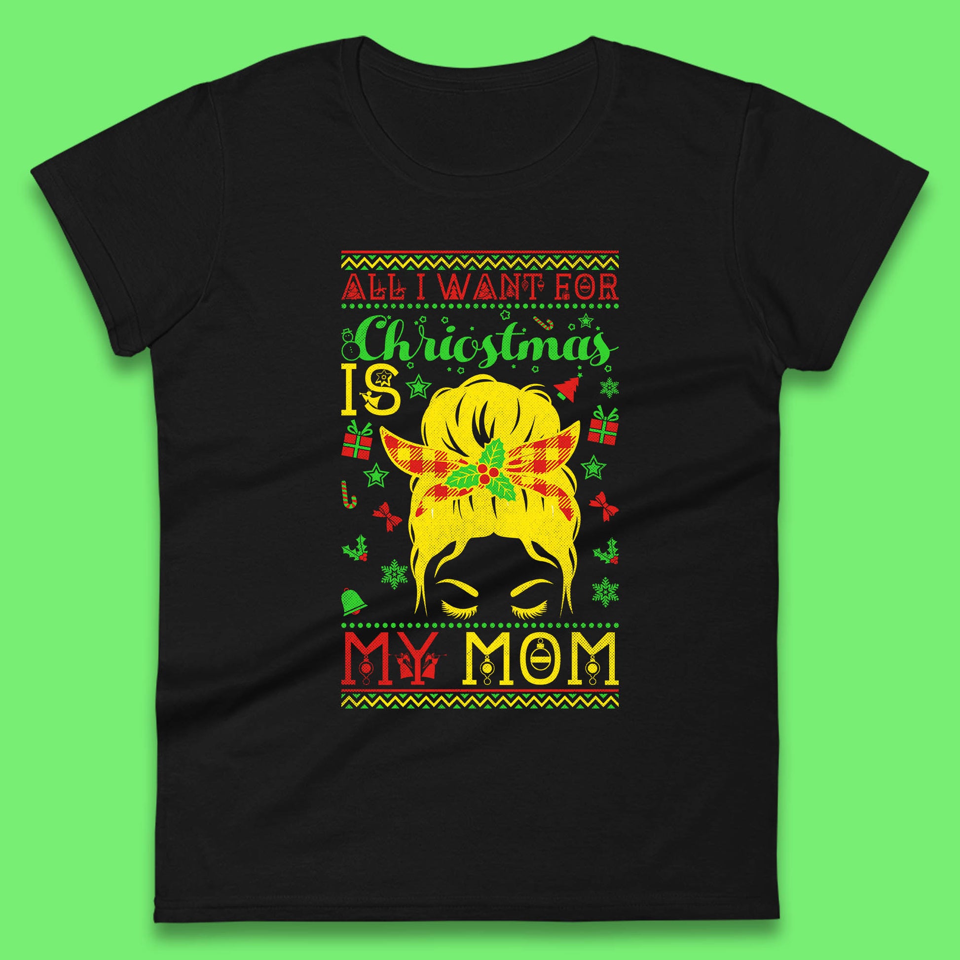 mom christmas womens t shirt