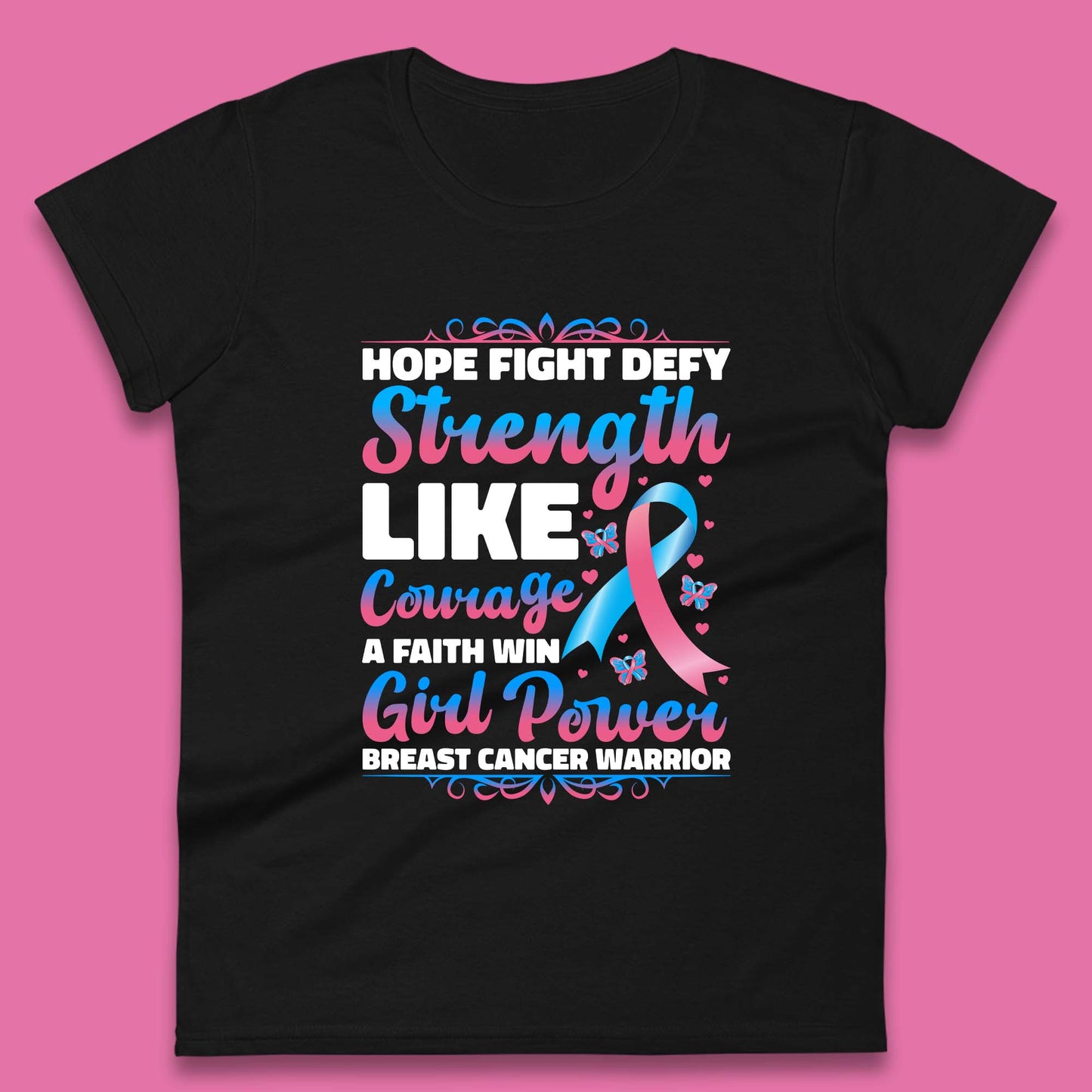 Breast Cancer Warrior Womens T-Shirt
