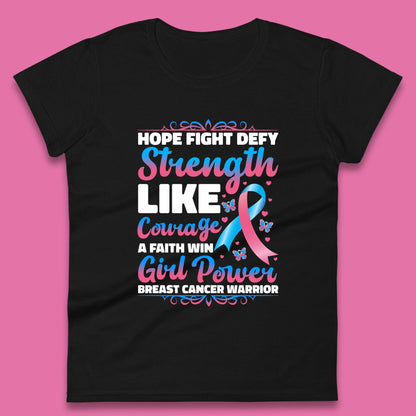 Breast Cancer Warrior Womens T-Shirt