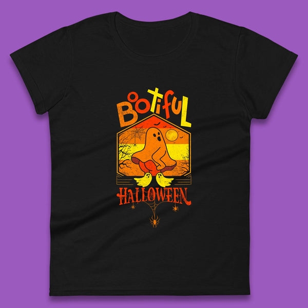 Bootiful Halloween Funny Ghost Big Butt Thick Halloween Ghost Booty Funny Humor Offensive Womens Tee Top