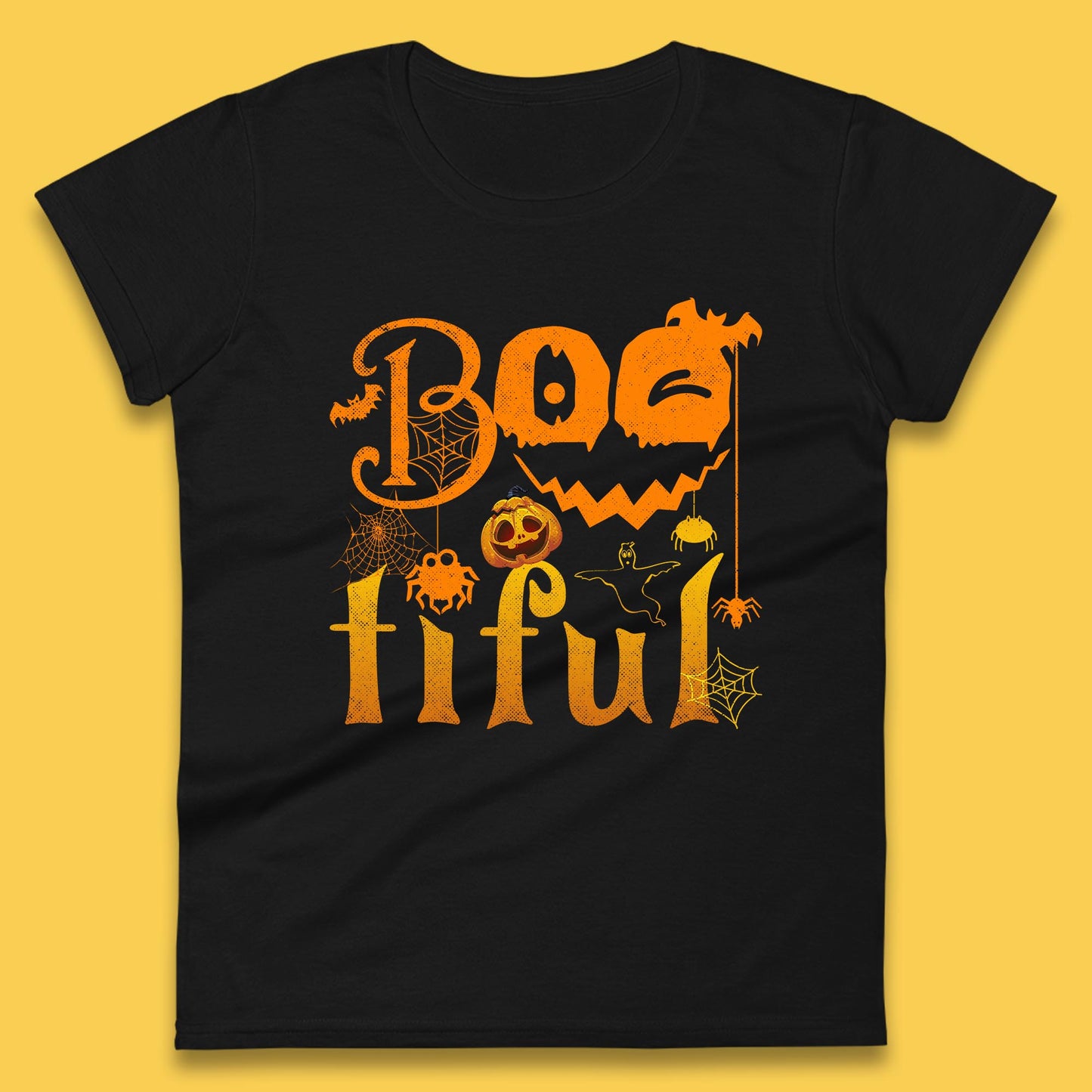 Bootiful Halloween Ghost Funny Boo Ghost Scary Spooky Season Womens Tee Top