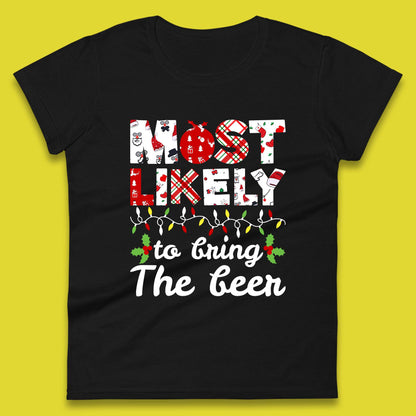 beer christmas womens t shirt