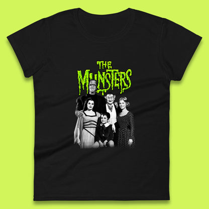Vintage The Munsters Family TV Series Halloween Frankenstein Horror Scary Womens Tee Top