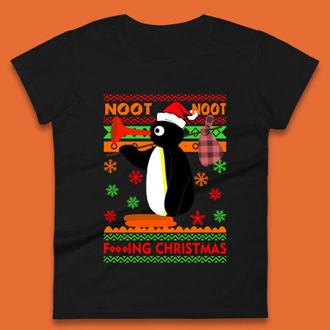 Noot Noot Penguin Christmas Womens T-Shirt