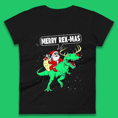 Merry Rex-Mas Christmas Womens T-Shirt