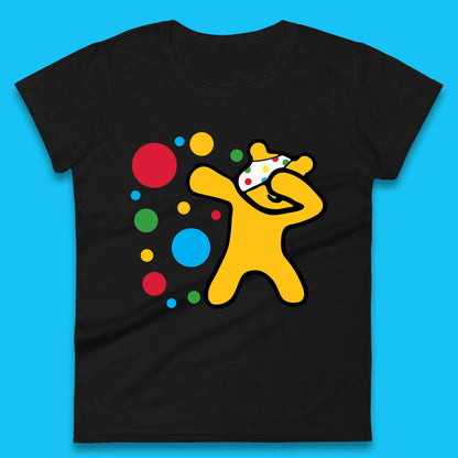 Dabbing Spotty Pudsey Bear Children In Need Dab Dance Spotty Day Donation Womens Tee Top