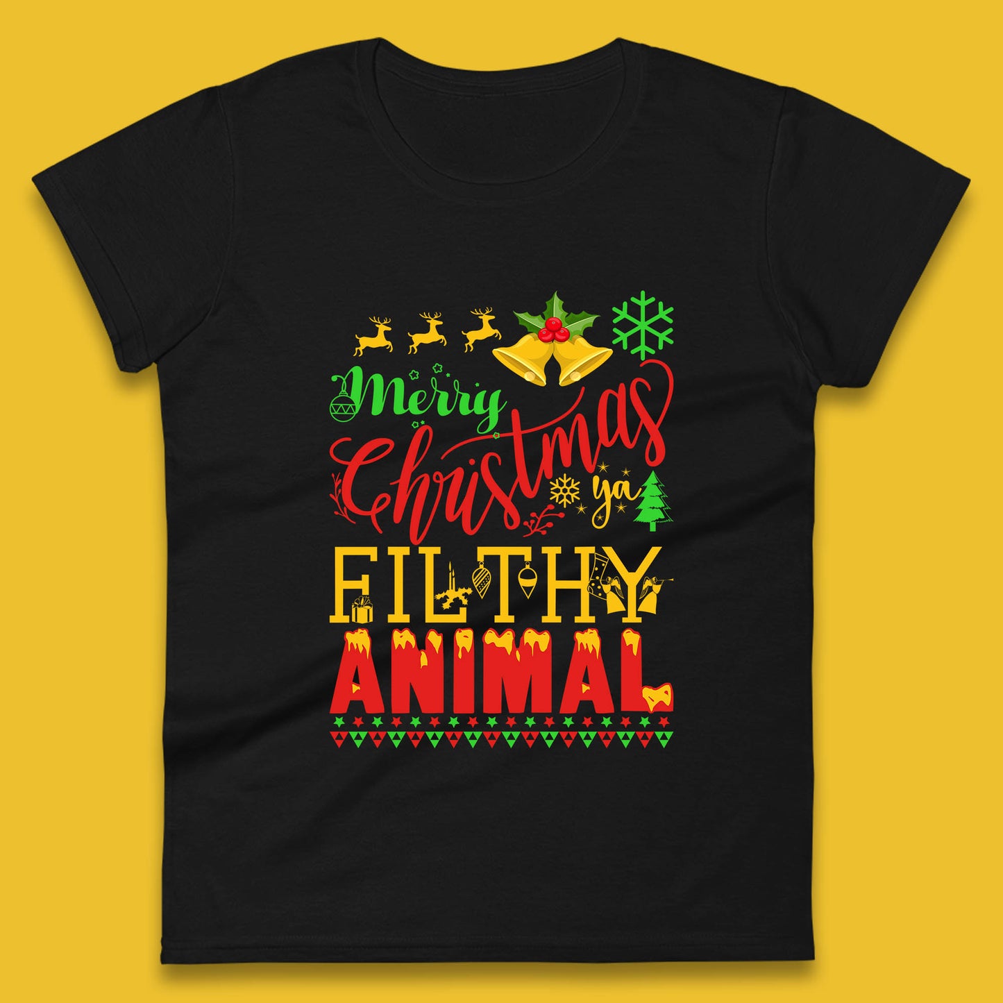 merry christmas ya filthy animal t shirt