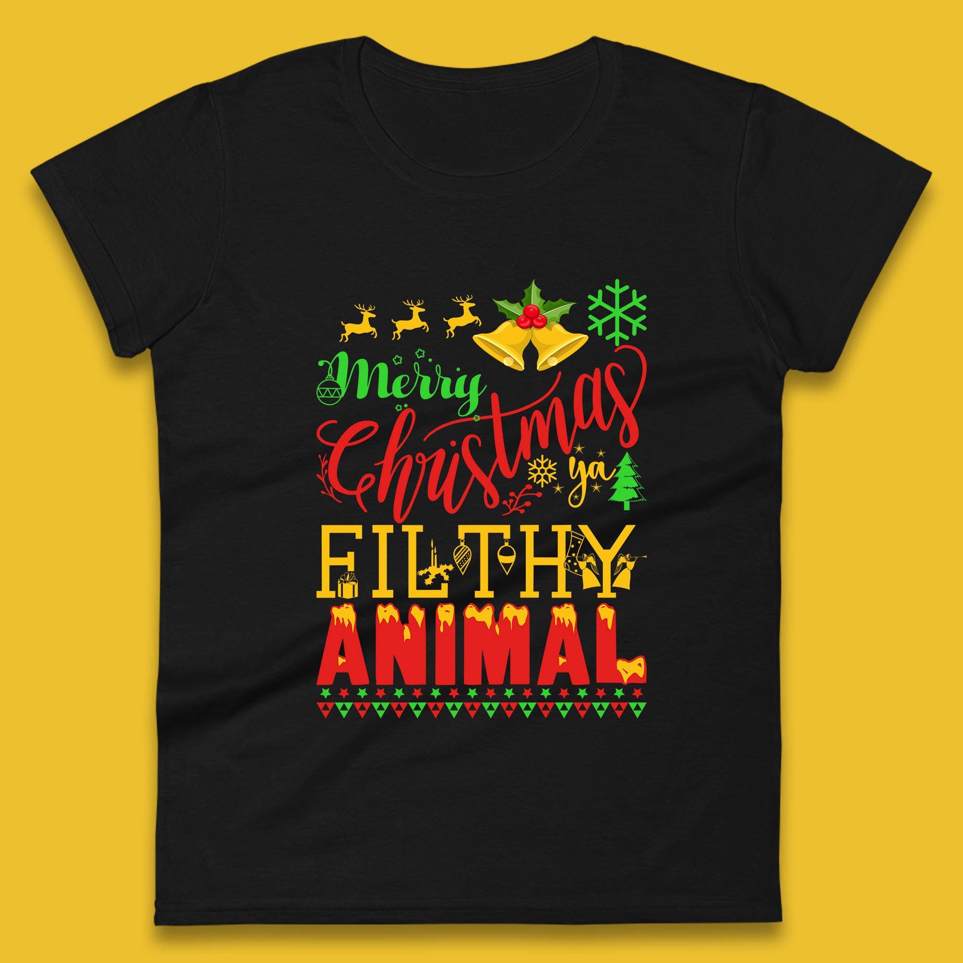 merry christmas ya filthy animal t shirt