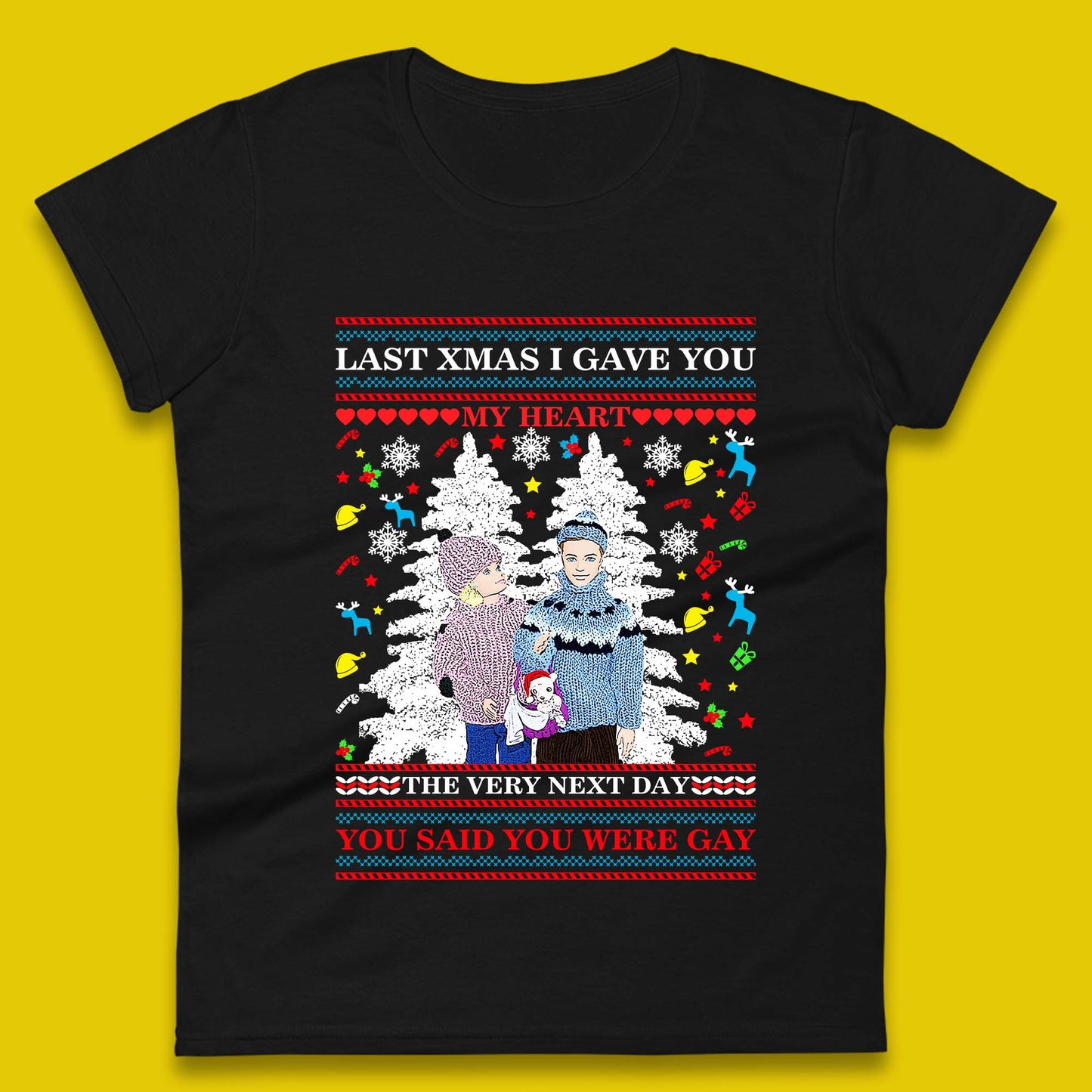gay christmas womens t shirt