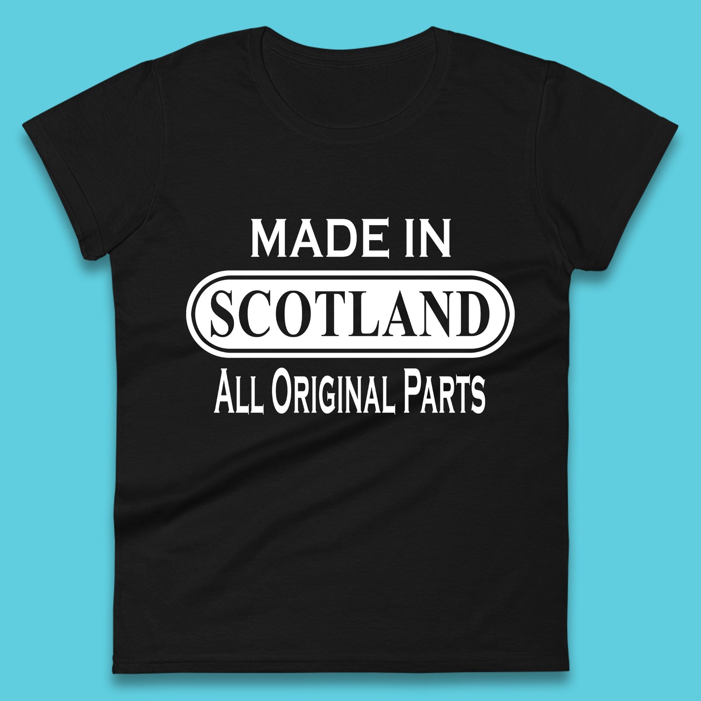 Made In Scotland All Original Parts Vintage Retro Birthday Country In United Kingdom UK Constituent Country Gift Womens Tee Top