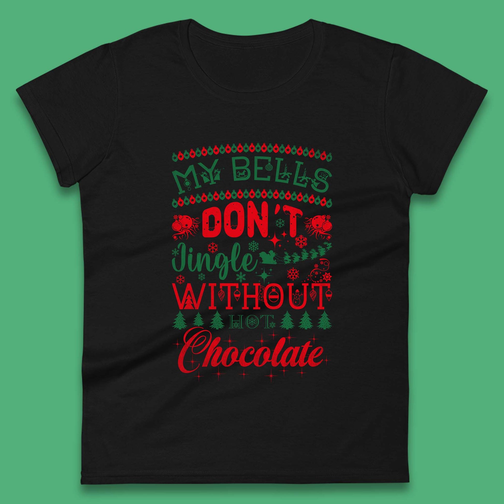 funny christmas chocolate womens t shirt