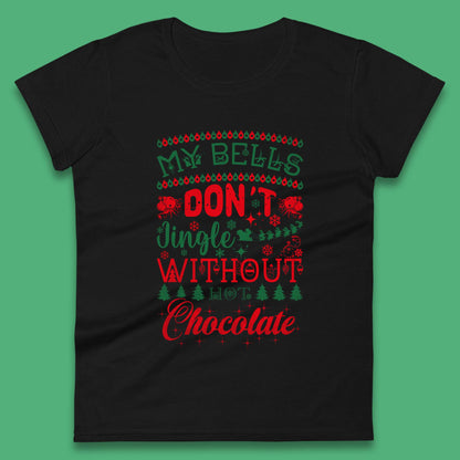 funny christmas chocolate womens t shirt