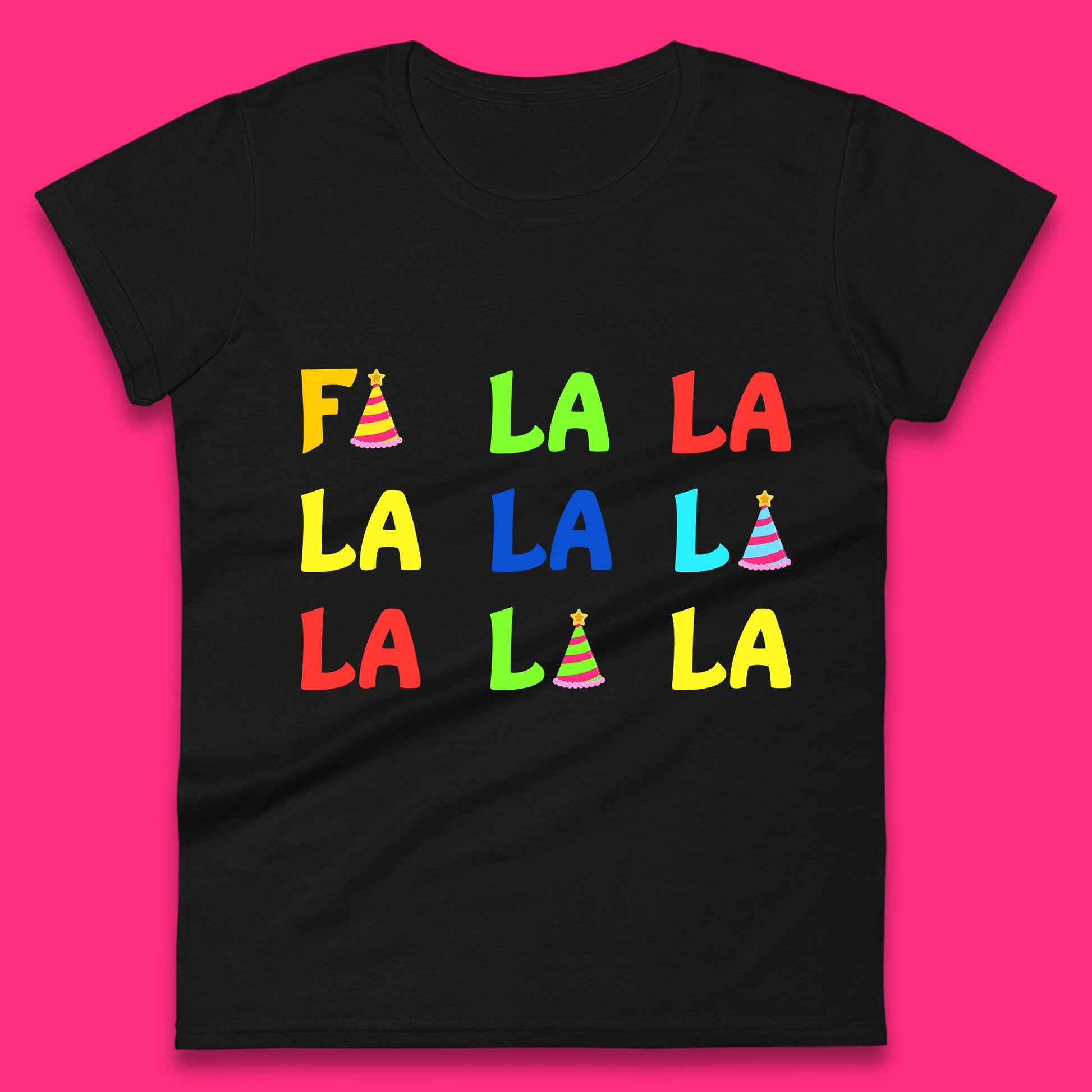 fa la la la christmas song womens t-shirt