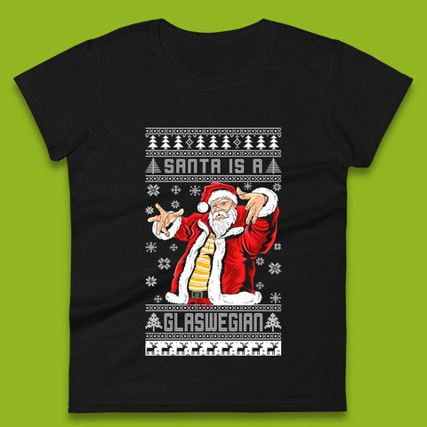 Santa Is A Glaswegian Christmas Womens T-Shirt