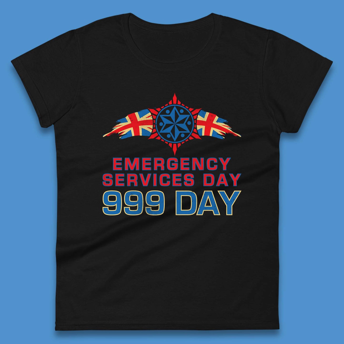 Emergency Services Day 999 Days United Kingdom Emergency Services First Responder Annual Holiday Womens Tee Top