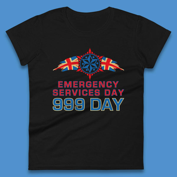 Emergency Services Day 999 Days United Kingdom Emergency Services First Responder Annual Holiday Womens Tee Top