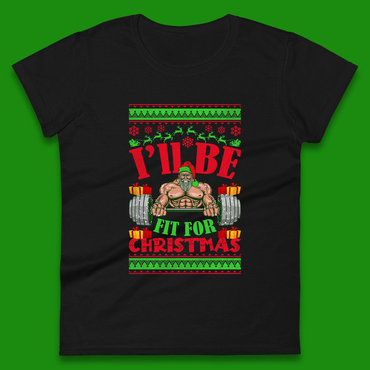 christmas workout womens t shirt