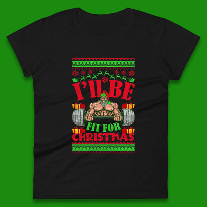 christmas workout womens t shirt