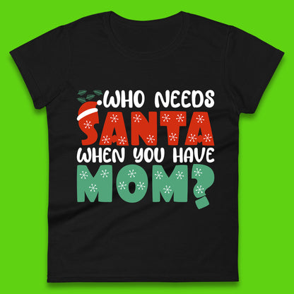 santa mom christmas womens t shirt