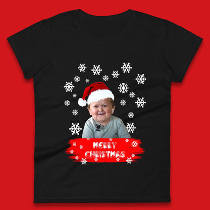 Merry Christmas Hasbulla Snowflakes Womens T-Shirt
