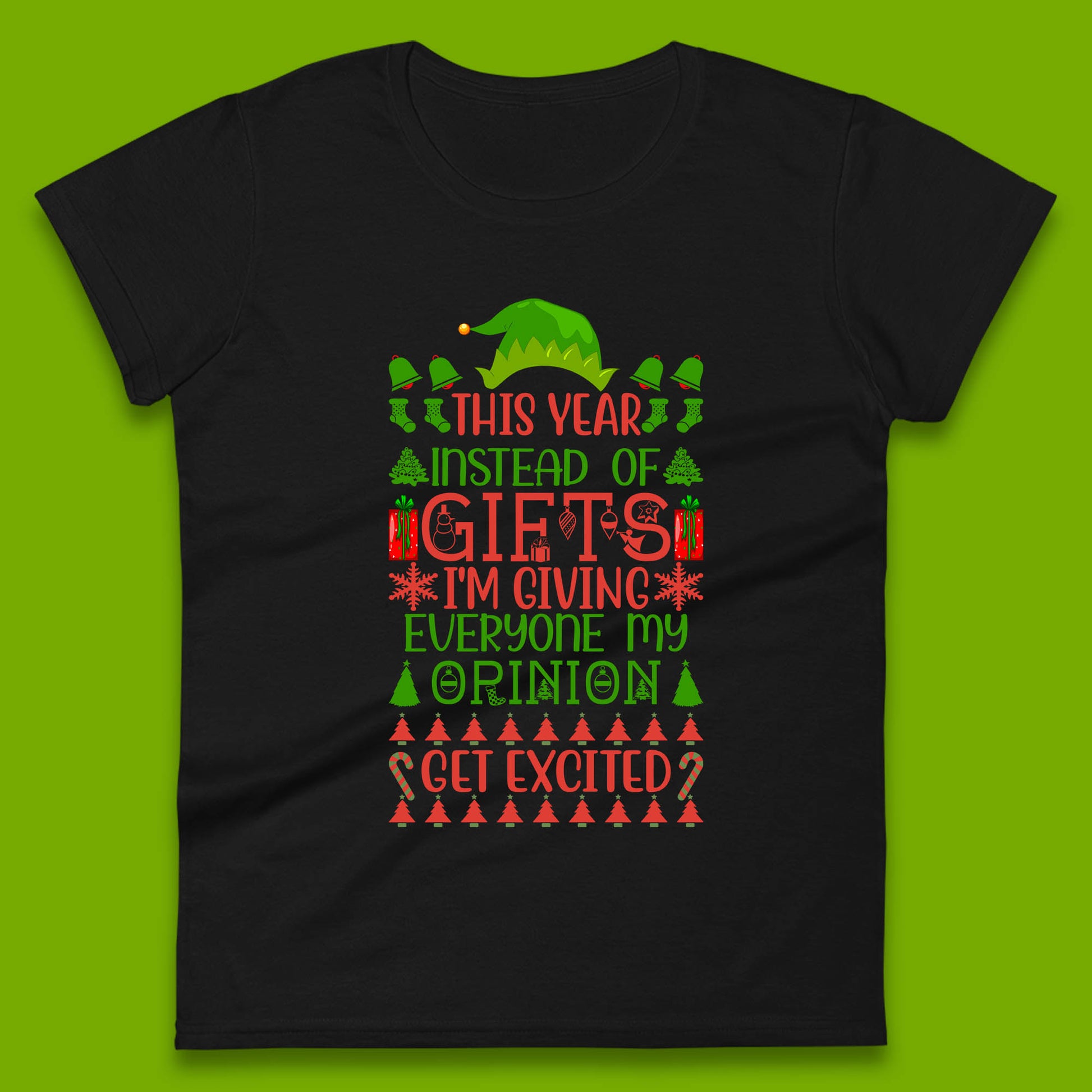 christmas elf womens t shirt