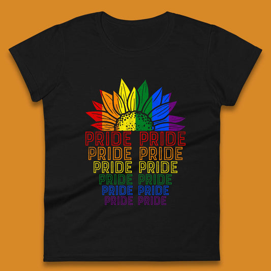 LGBT Pride Sunflower Womens T-Shirt