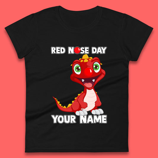 Personalised Red Nose Day Dragon Womens T-Shirt