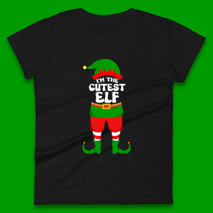 im the cutest elf christmas womens t shirt