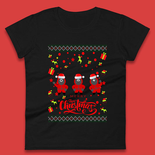 Squid Game Guards Christmas Womens T-Shirt