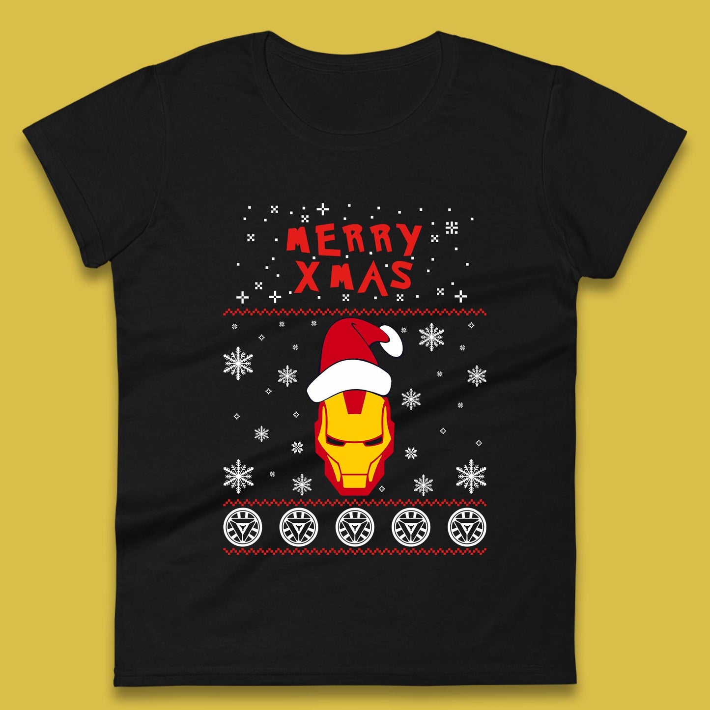 Merry Xmas Ironman Womens T-Shirt