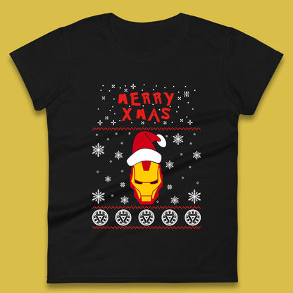 Merry Xmas Ironman Womens T-Shirt