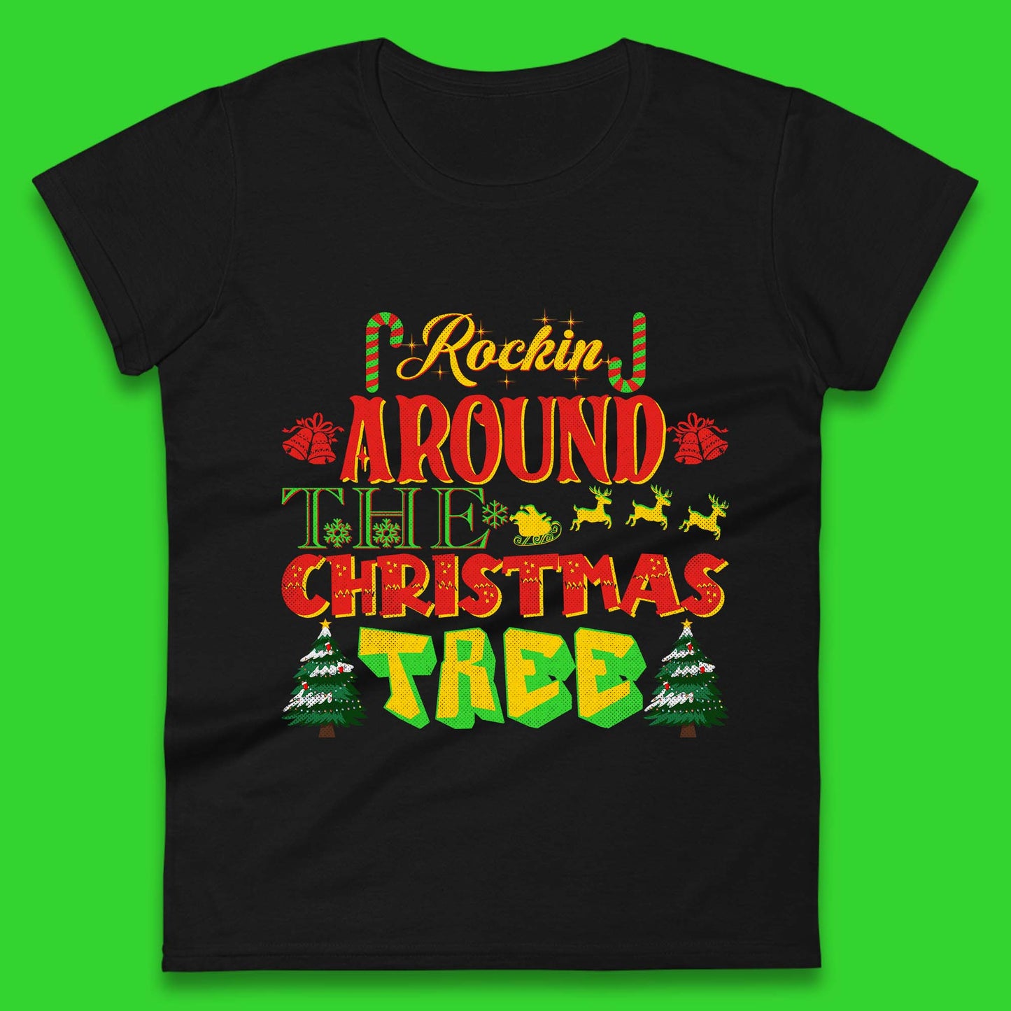 rockin around the christmas tree womens top