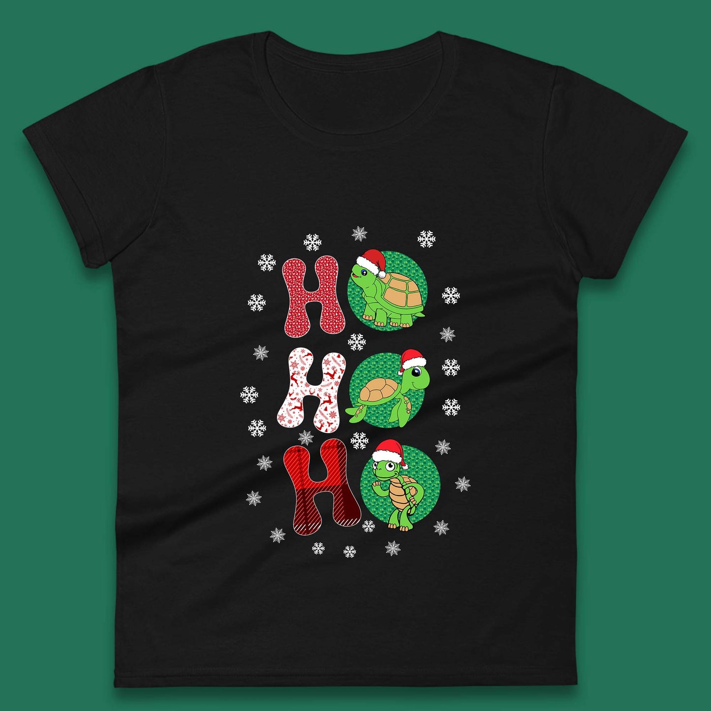 turtles santa womens t shirt