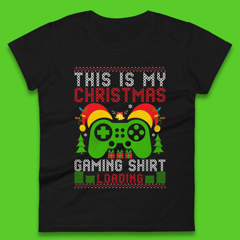 Loading Gamer Christmas Womens T-Shirt