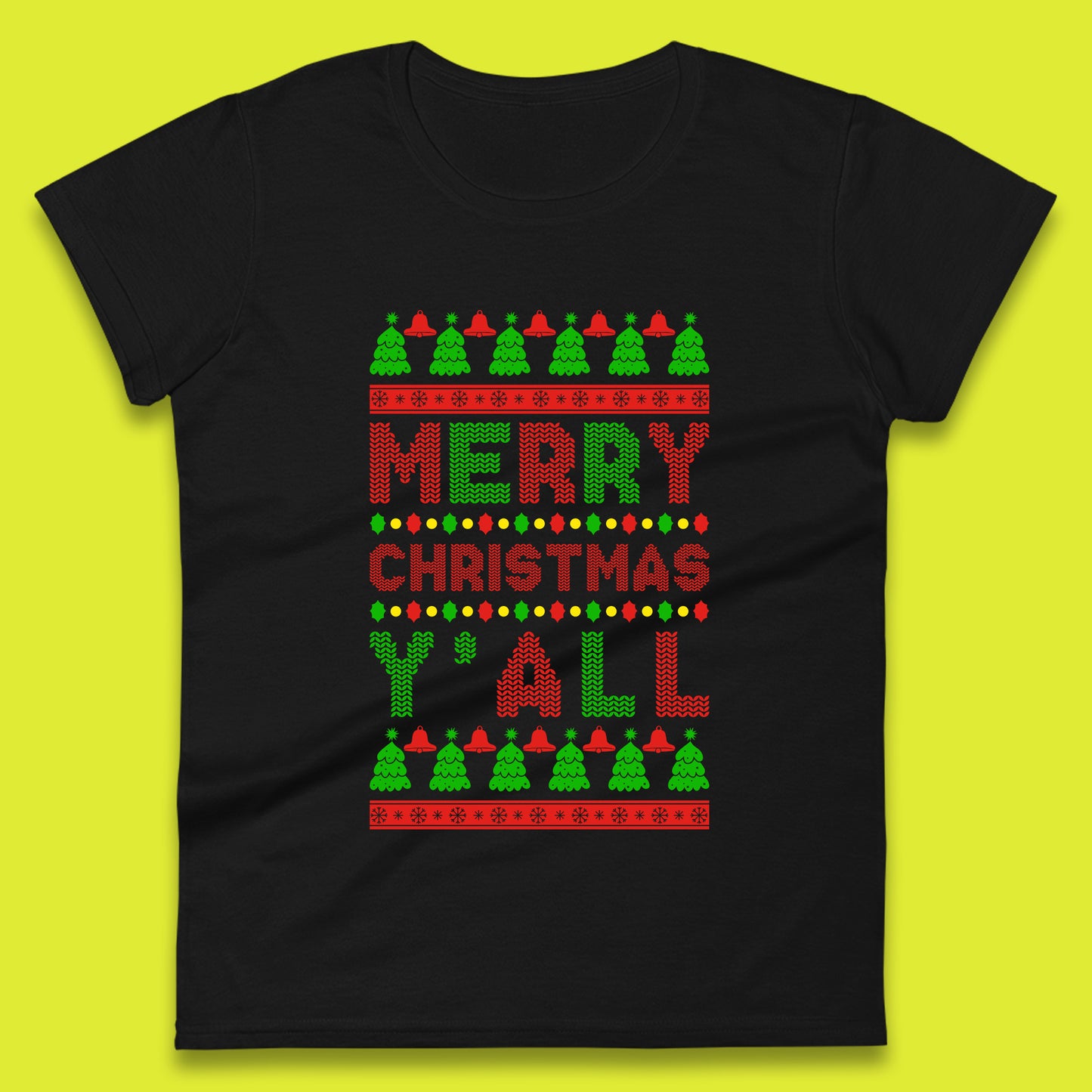 merry christmas y'all womens t-shirt