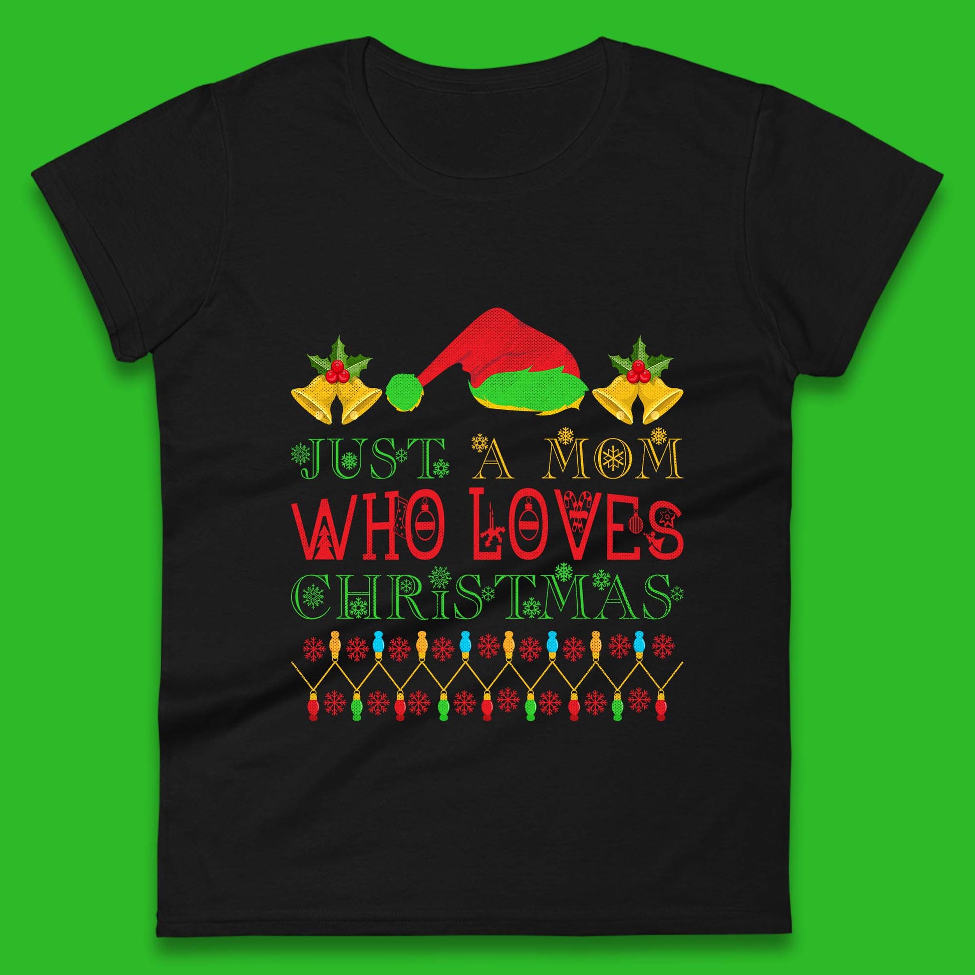 mom loves christmas womens t shirt